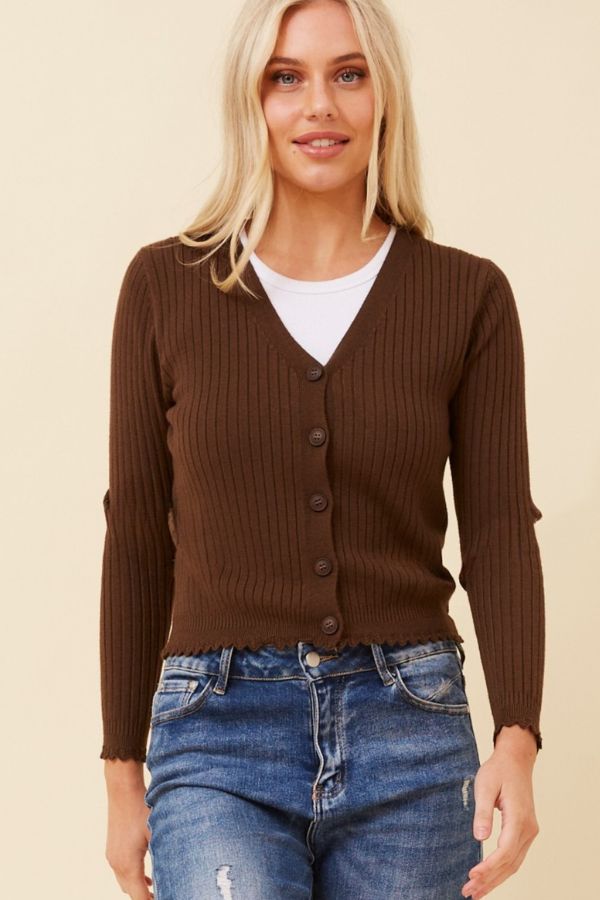 Pippa Cardigan - Chocolate