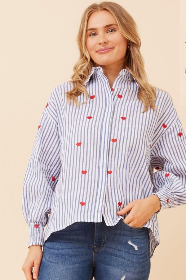 Carolyn Heart Shirt - 100% Cotton