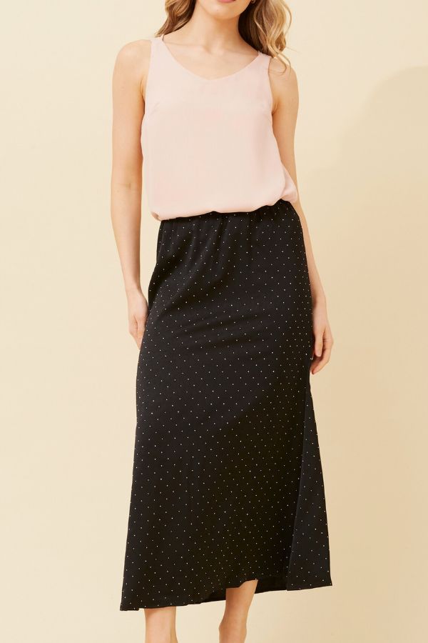 Victoria Skirt - Diamonte Spot detail