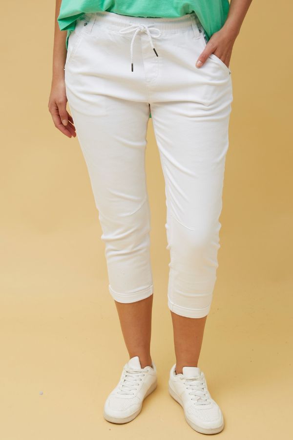 Silvia Jogger Pant - White