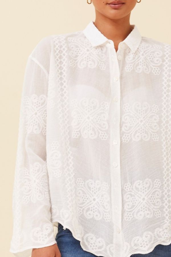 Samantha Cotton Shirt - White