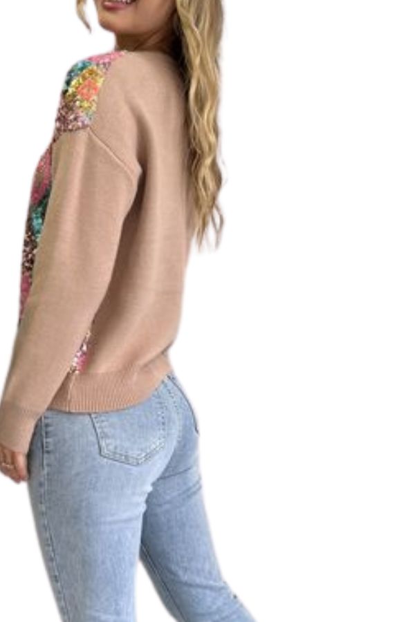 Florence Jumper - Multi Sequin Wool Blend