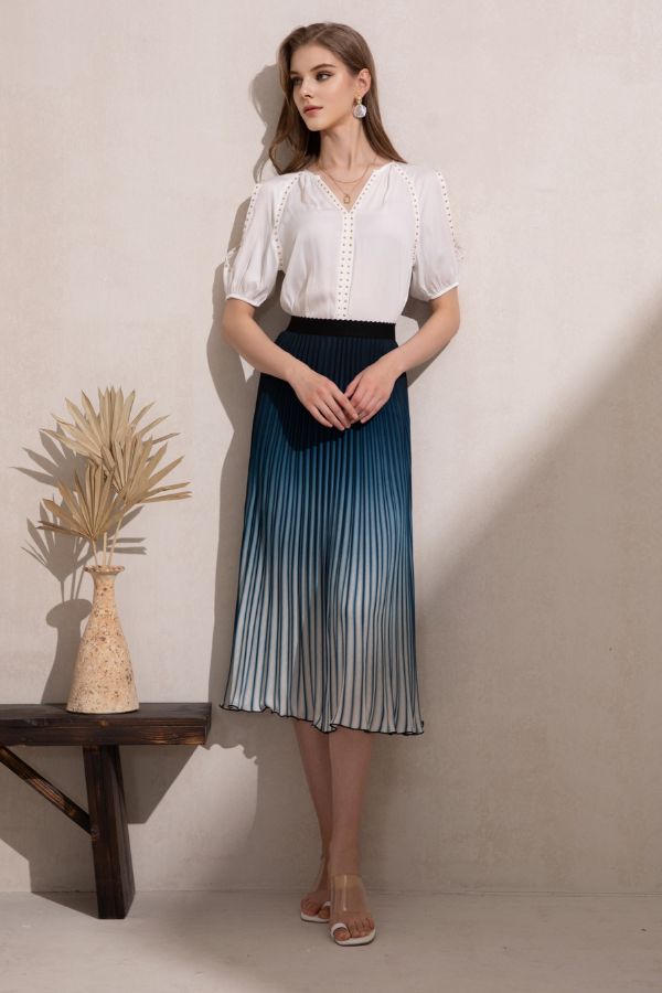 Vivienne Skirt - Navy Blue Ombre