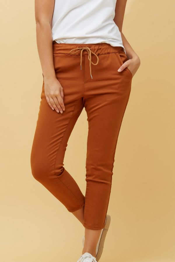 Silvia Jogger Pant - Burnt Orange