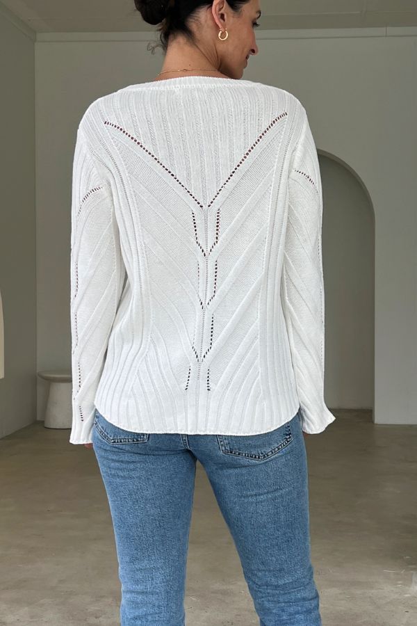 Sasha Knit Top - White