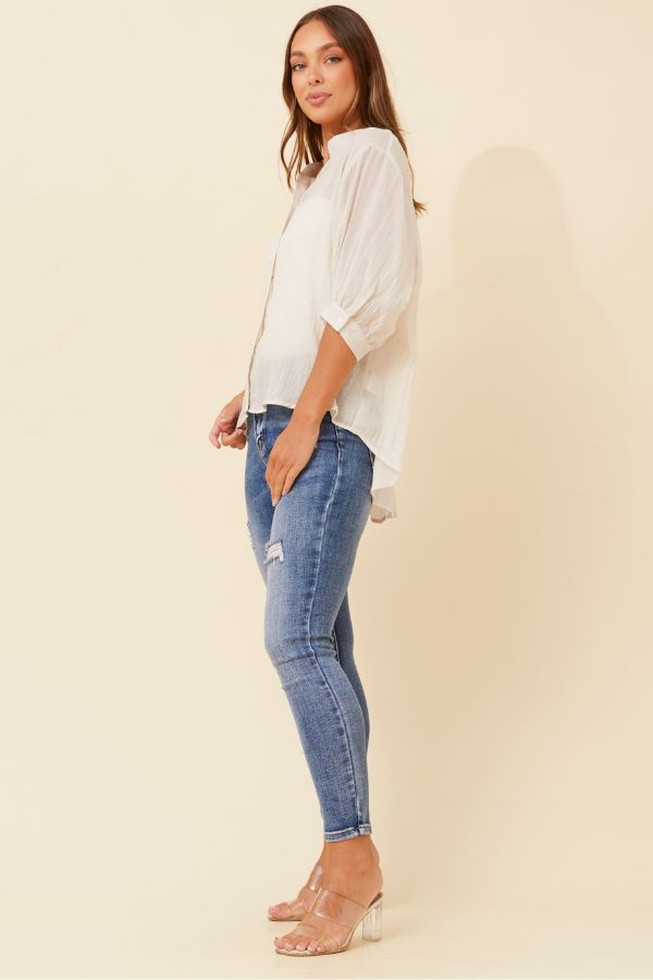 Sandra Shirt - Beige