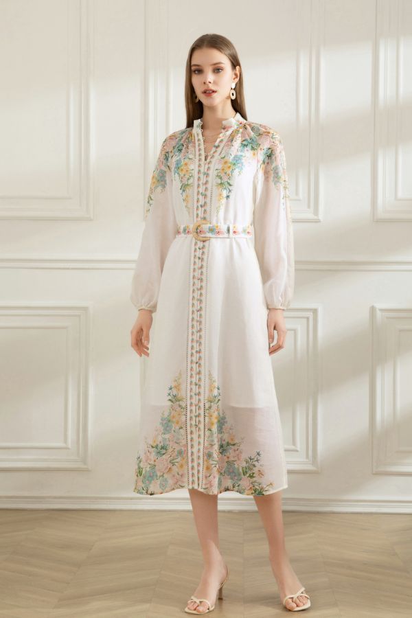 Celeste Long Sleeve Dress - Mint
