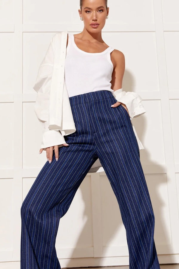 Stevie Stripe Denim Pant