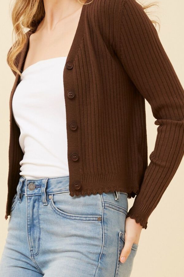 Pippa Cardigan - Chocolate