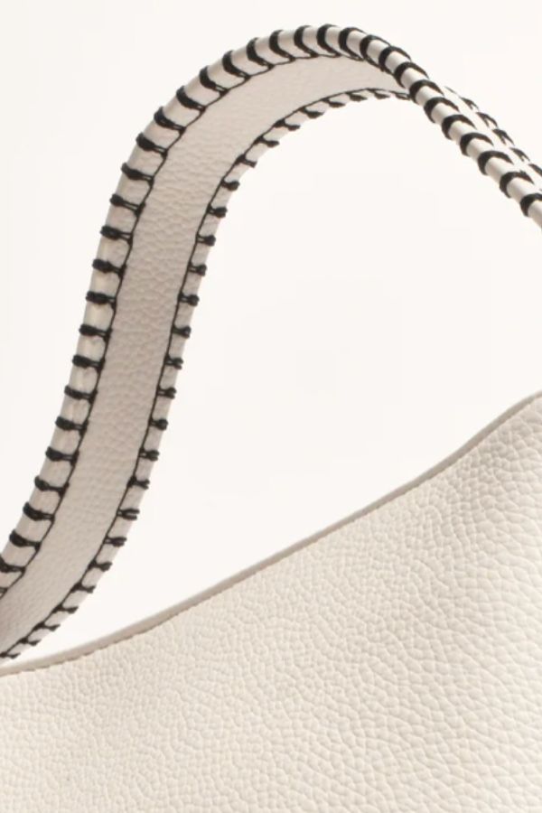 Fiona Blanket Stitch Bucket Bag - (Cream)