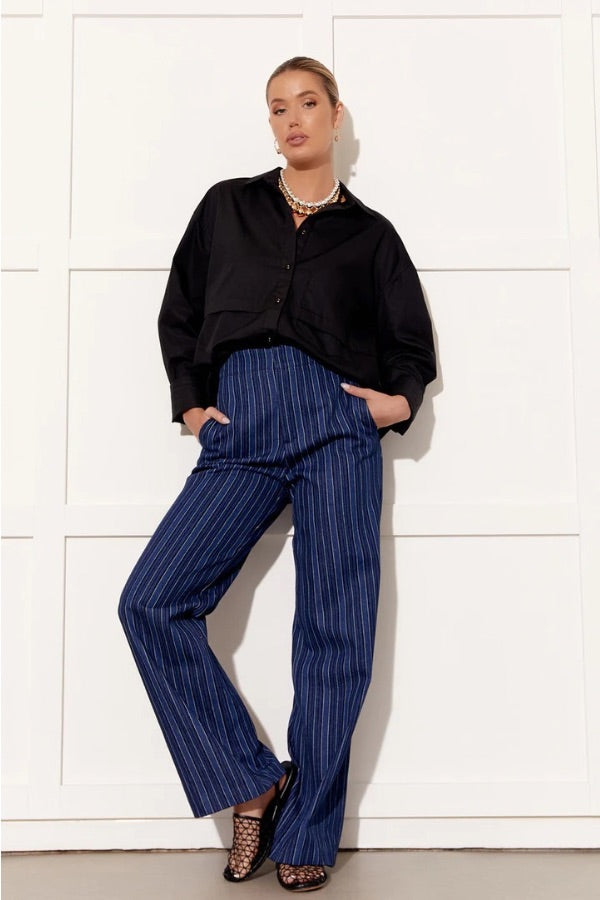 Stevie Stripe Denim Pant