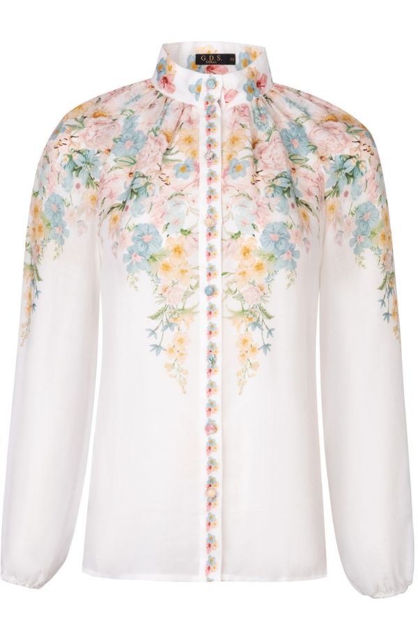 GDS Celeste Long Sleeve Linen Blouse - Mint