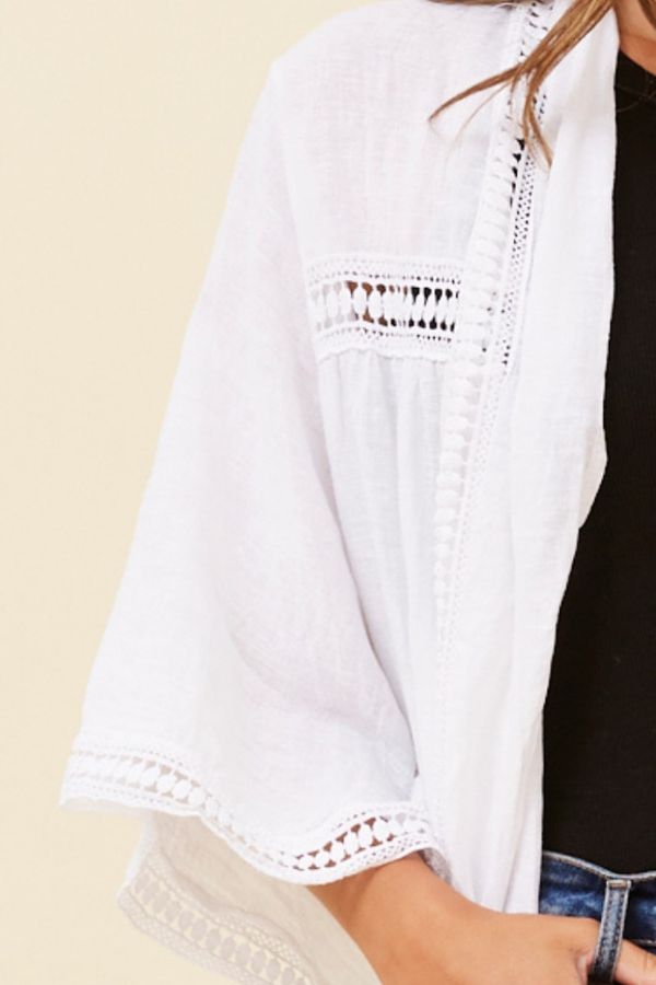 Athena Lace Linen Jacket
