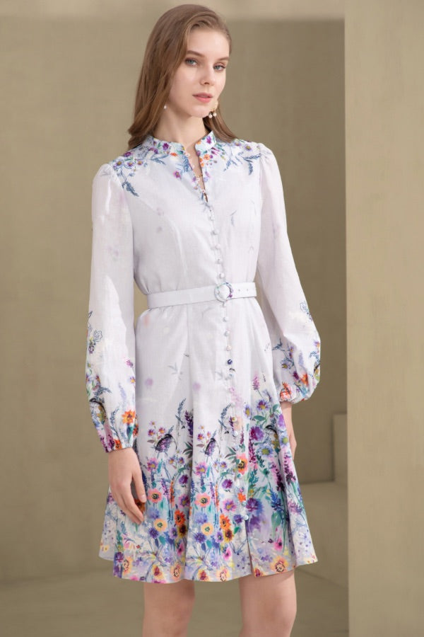 GDS Dakota Linen Dress - Lilac
