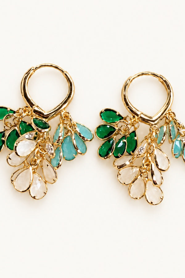 Jasmine Earrings - close-up on ivory background