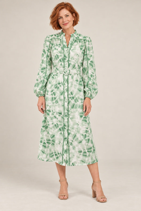 Lorena Dress – short red-haired model aged 55, view 1