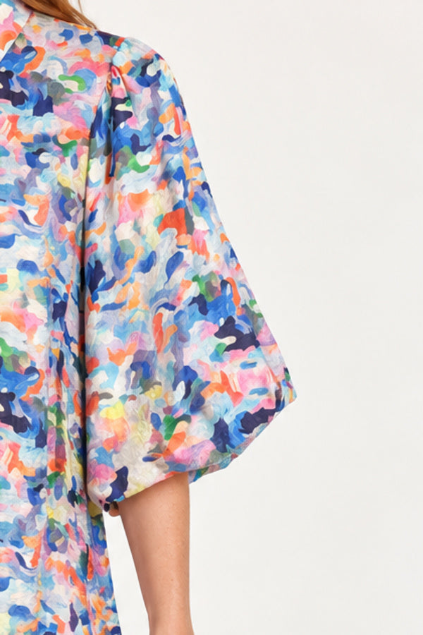 Water Ways Top puff sleeve detail