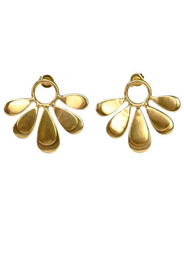 Daisy Stud Earrings - Gold