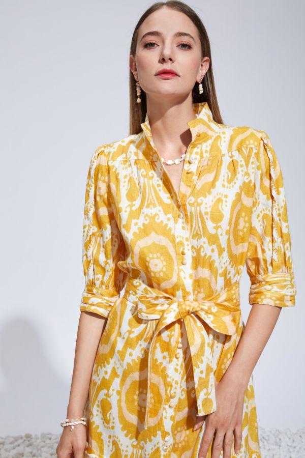 Abyss Mini Dress - Mustard/Yellow