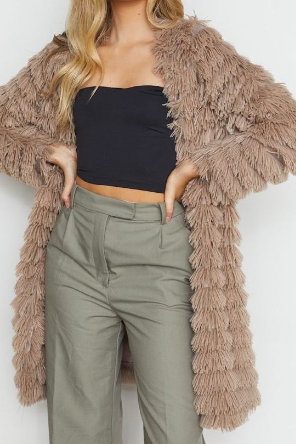 Savanna Faux Fur Jacket - Mocha