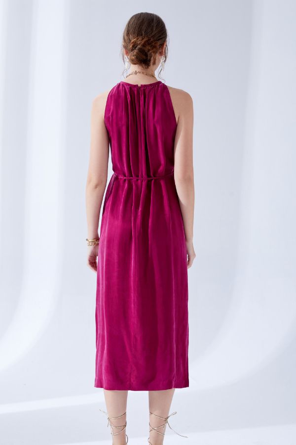 Cupro Dress - Plum