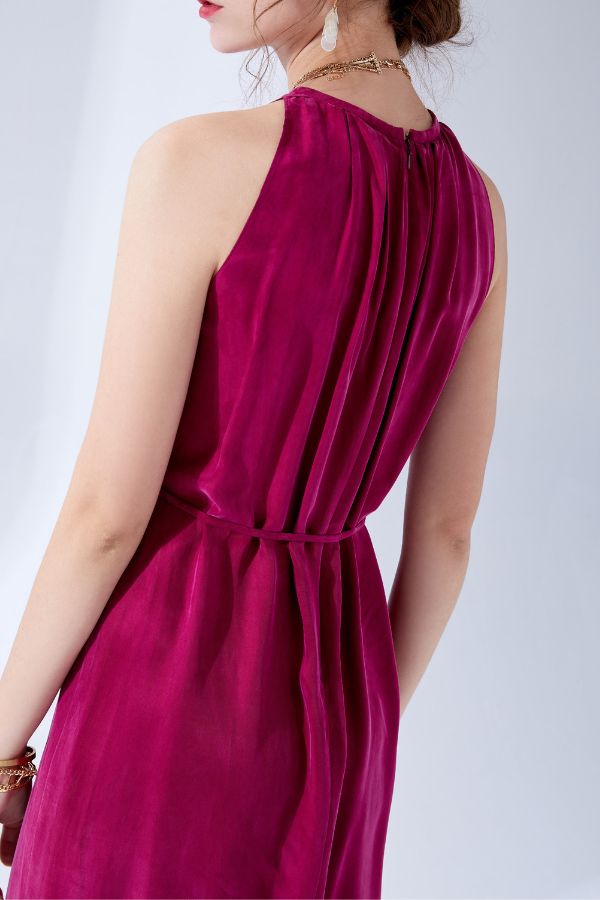 Cupro Dress - Plum