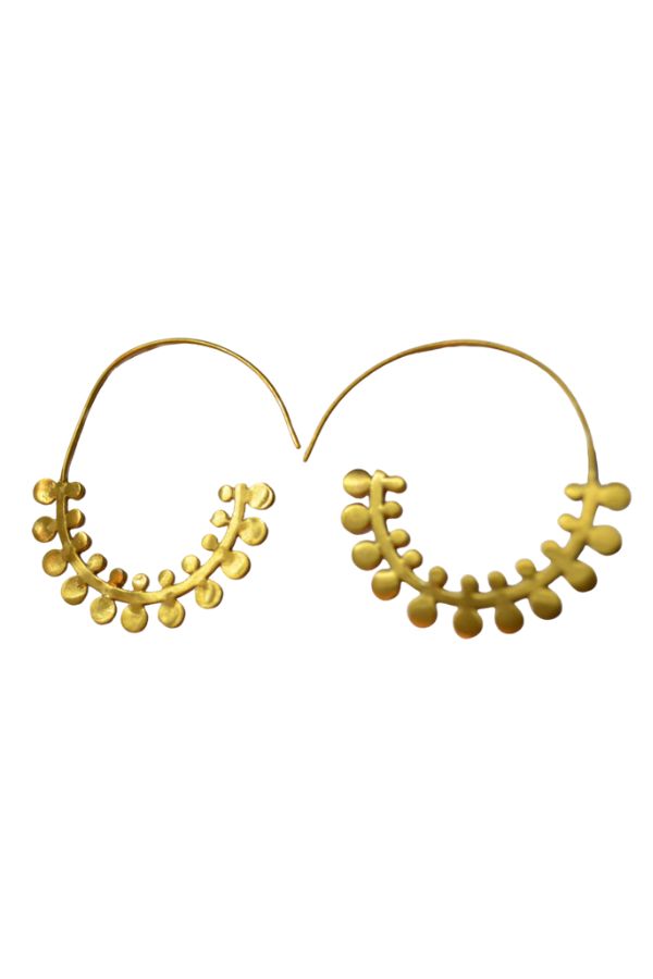 Fern Hoops - 24ct Gold Platted