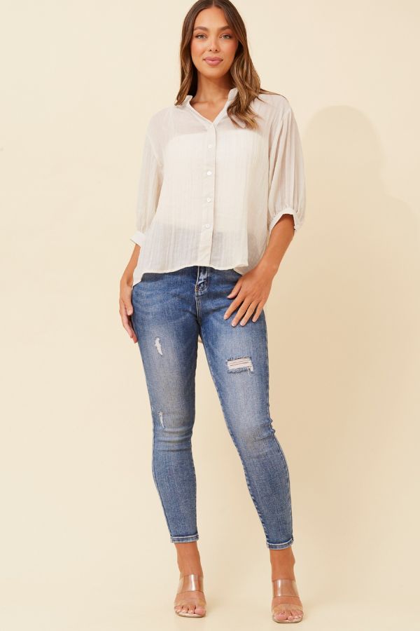 Sandra Shirt - Beige