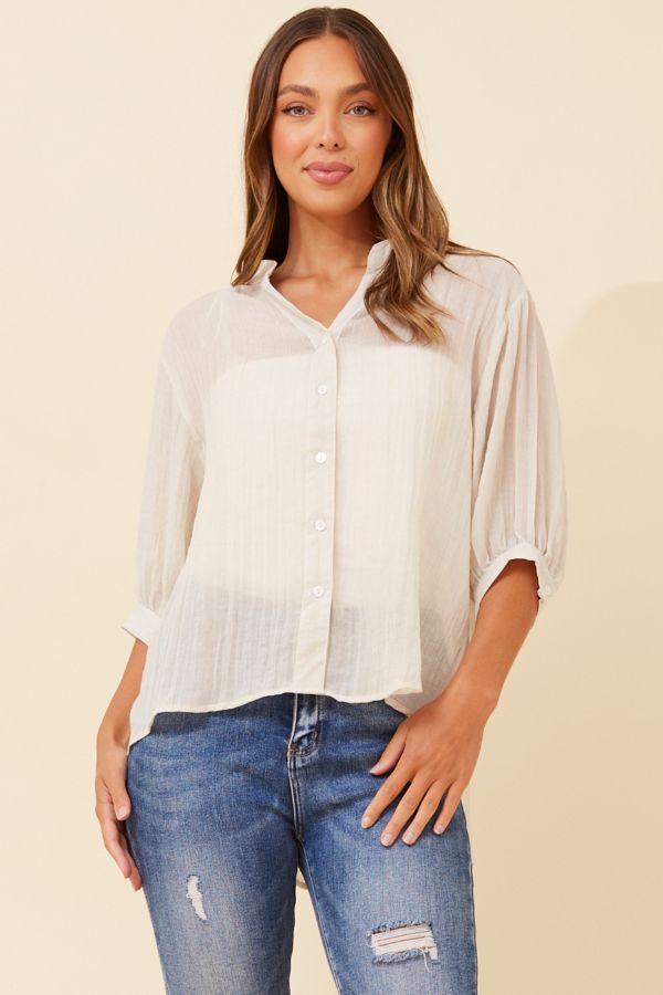 Sandra Shirt - Beige