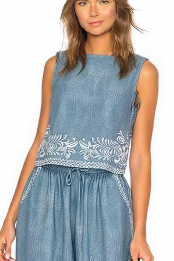 Allegra Top Denim Colour