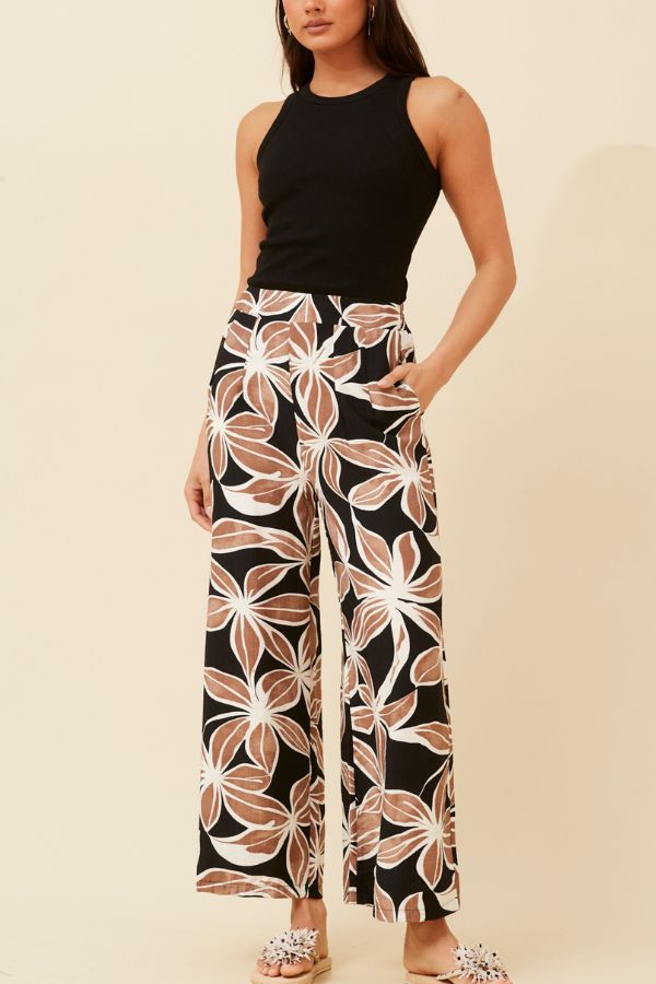 Sarina Leaf Print Pants