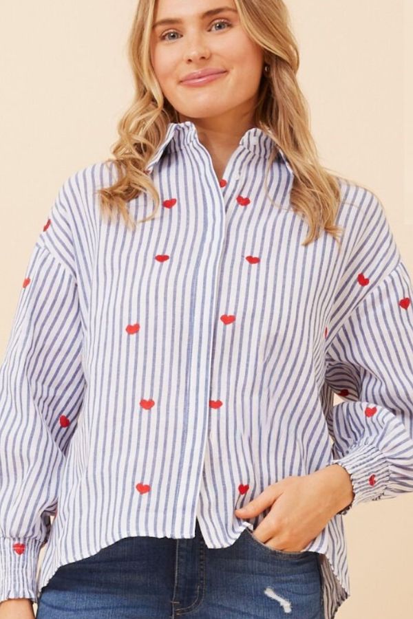 Carolyn Heart Shirt - 100% Cotton