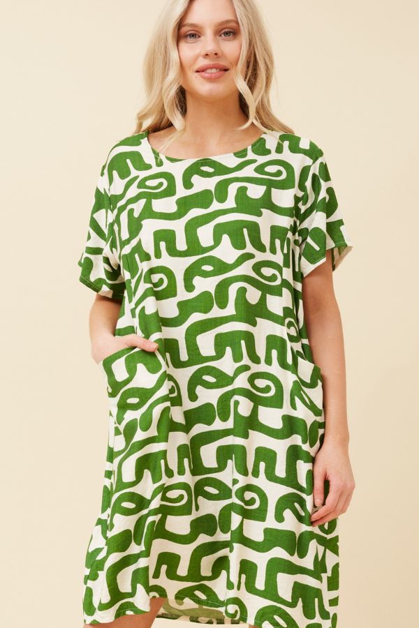 Bridget Shift Dress - Green