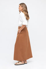 Lola Cotton Full Lenght Denim Skirt