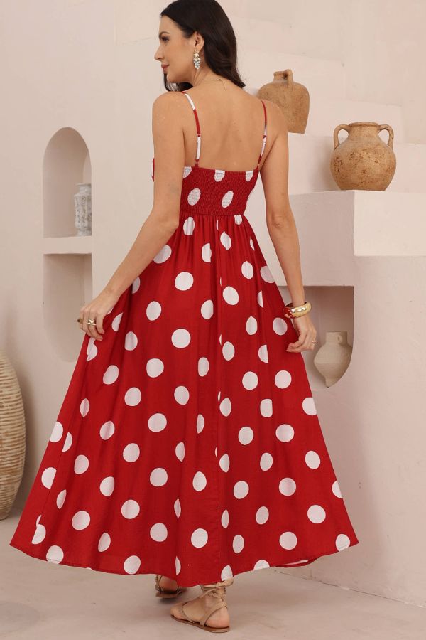 Samara Polka Dot Dress - Red