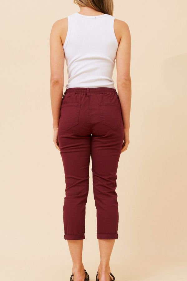 Silvia Jogger Pant - Burgundy