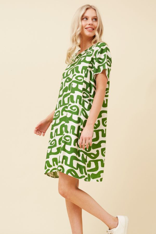 Bridget Shift Dress - Green
