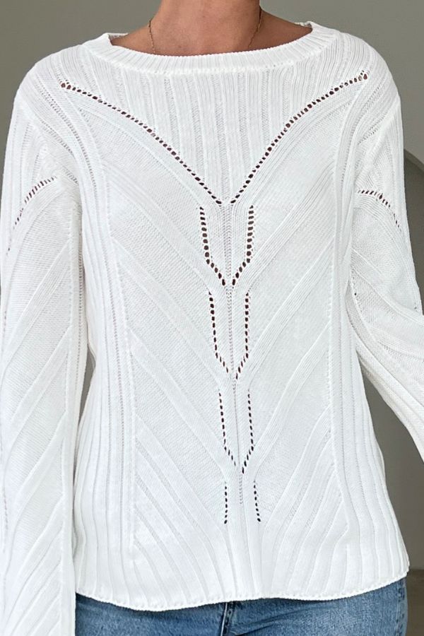 Sasha Knit Top - White