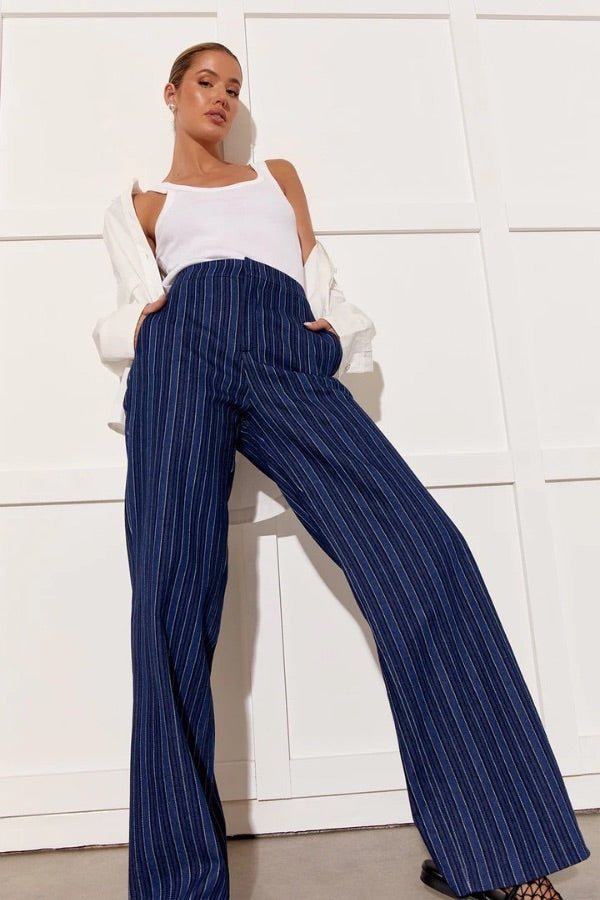 Stevie Stripe Denim Pant