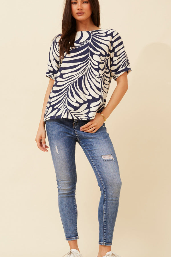 Alexandra Abstract Print Top – product photo 2