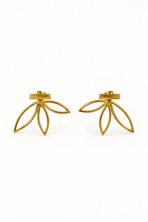 Flora Earrings - full pair on ivory background