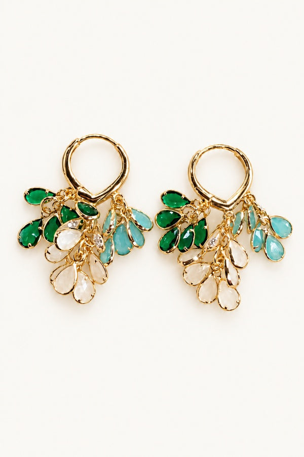 Jasmine Earrings - full pair on ivory background