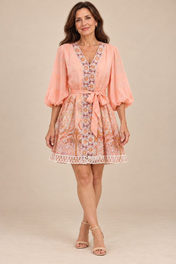 Isla Ray Dress – brunette model, view 1