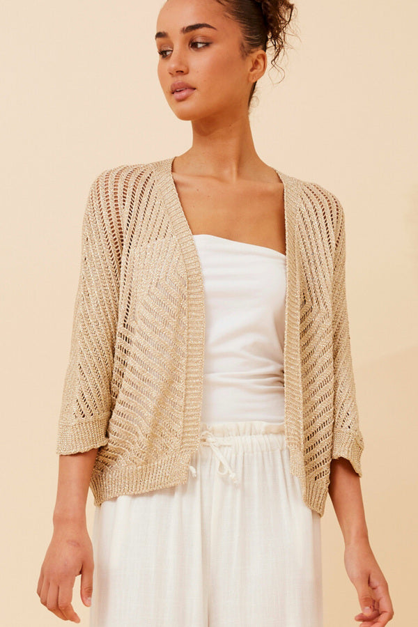 Savanna Gold Knit Jacket – product photo 1