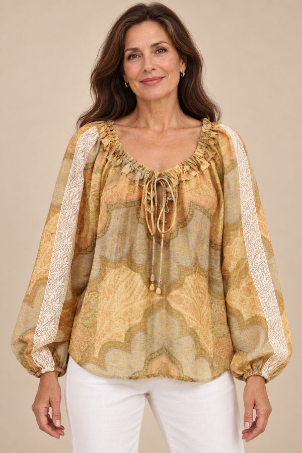 Stella Shirt – brunette model, view 1