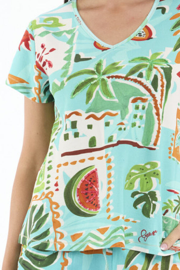 Summer Holiday T-shirt – sleeve detail